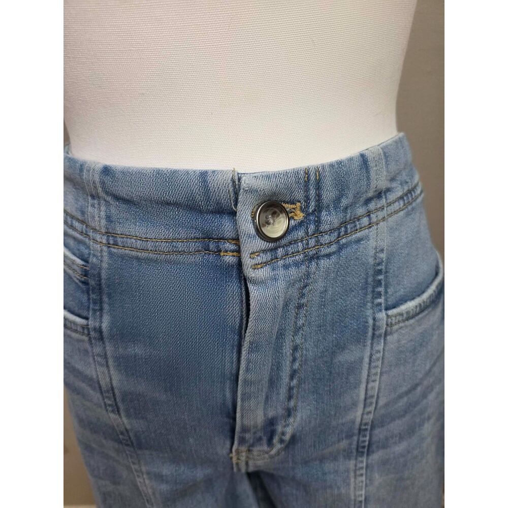 Pilcro Anthropologie Denim Culottes Size 26 Wide Leg Cropped Jeans NWOT - Picture 2 of 8